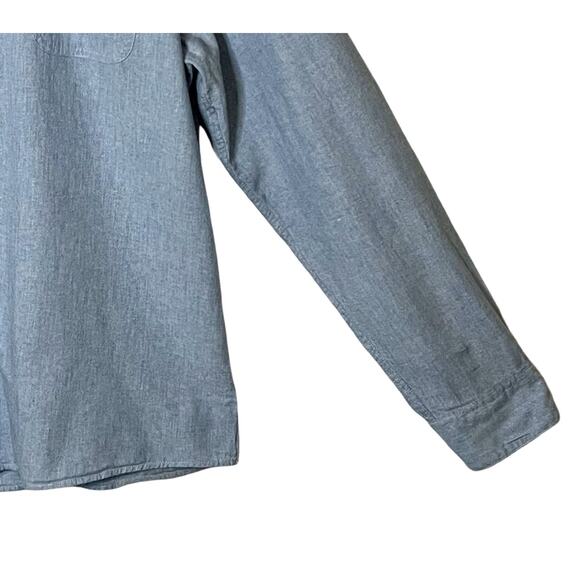 Mens Long Sleeve Shirt Size XLT Hawker Ryle Blue Collar Button Up 100% Cotton - Picture 6 of 8